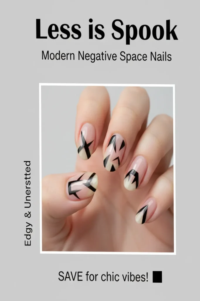 Creative Designs for Black Halloween Acrylic Nails