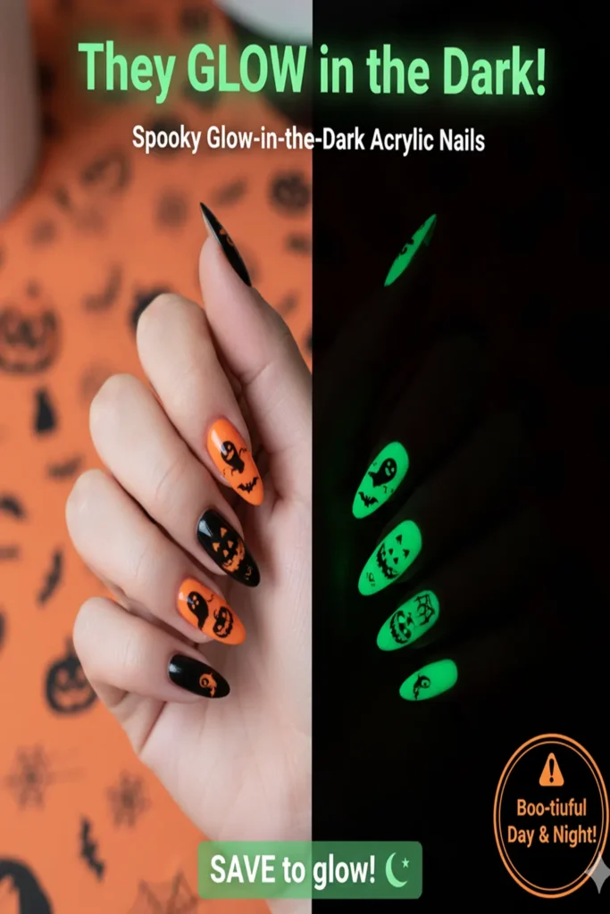 Creative Designs for Halloween Acrylic Nails