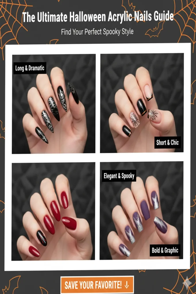 Creative Designs for Halloween Acrylic Nails
