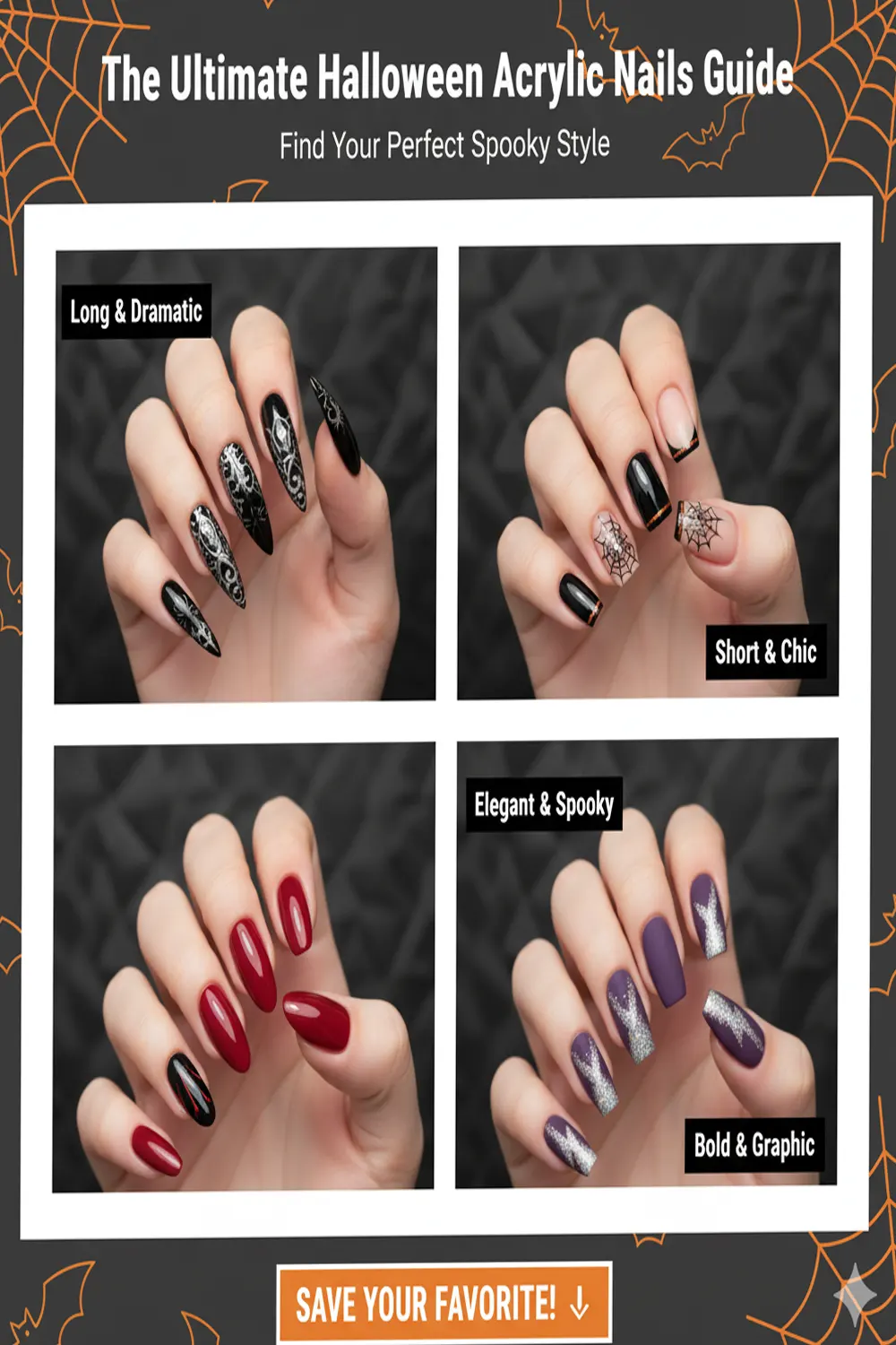 Creative Designs for Halloween Acrylic Nails