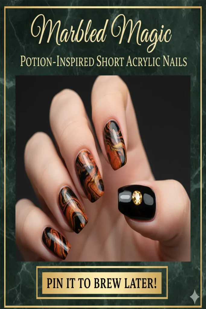 Creative Designs for Halloween Short Acrylic Nails