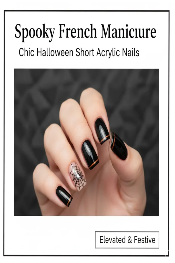 Creative Designs for Halloween Short Acrylic Nails