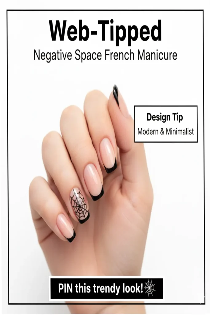 Cute French Tip Halloween Nails