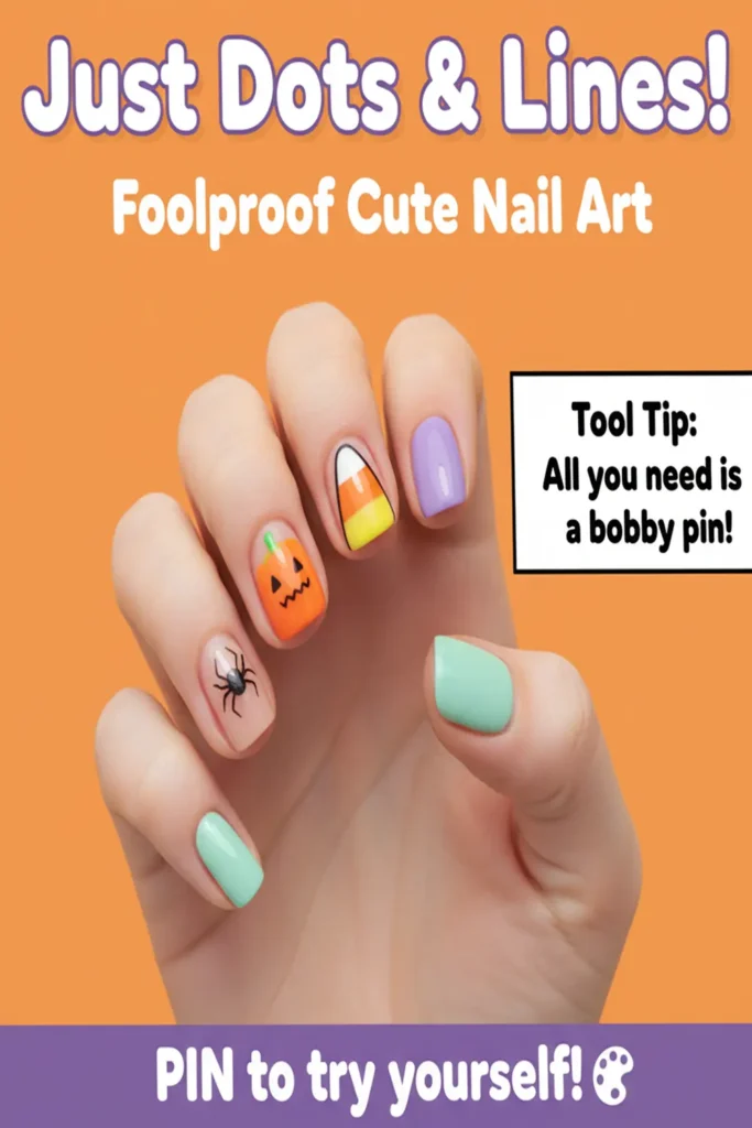 Cute Short Halloween Nails