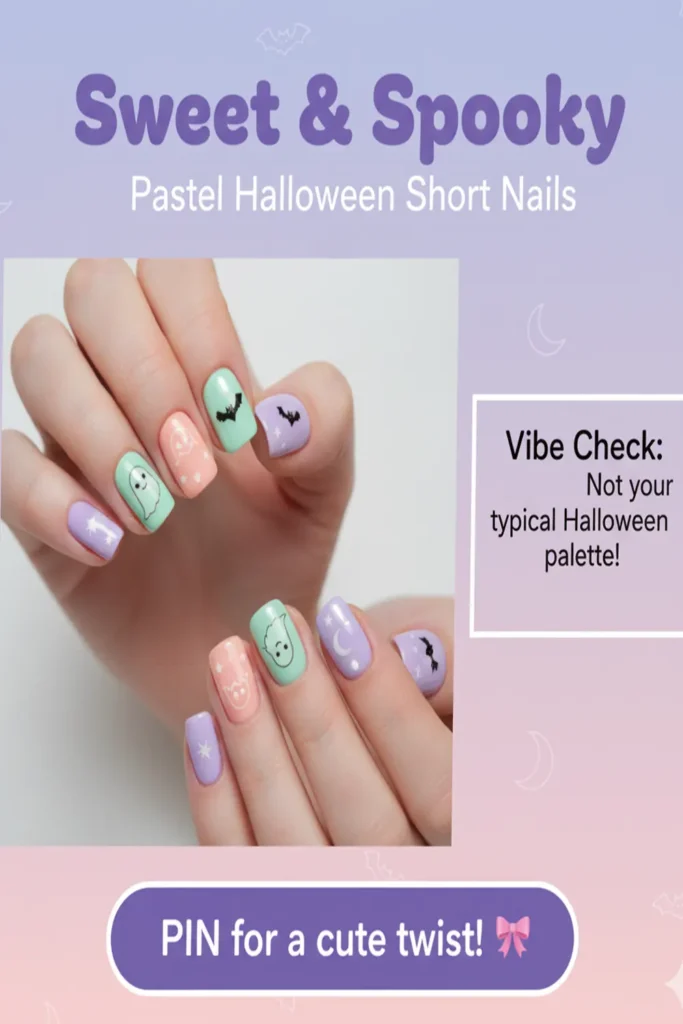 Cute Short Halloween Nails