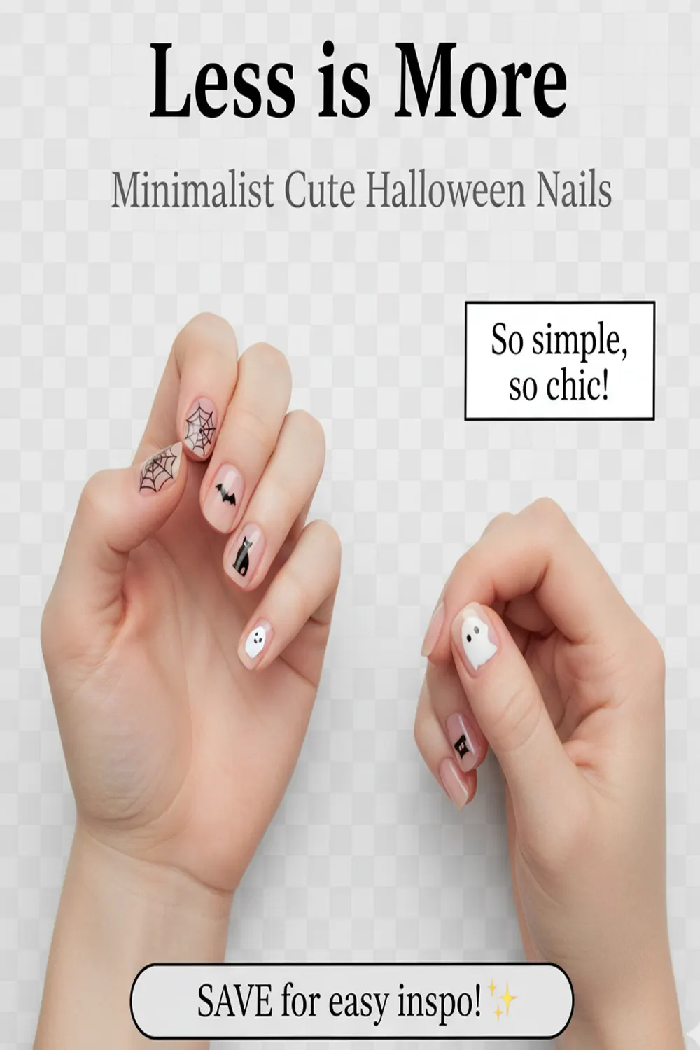 Creative Designs for Cute Short Halloween Nails