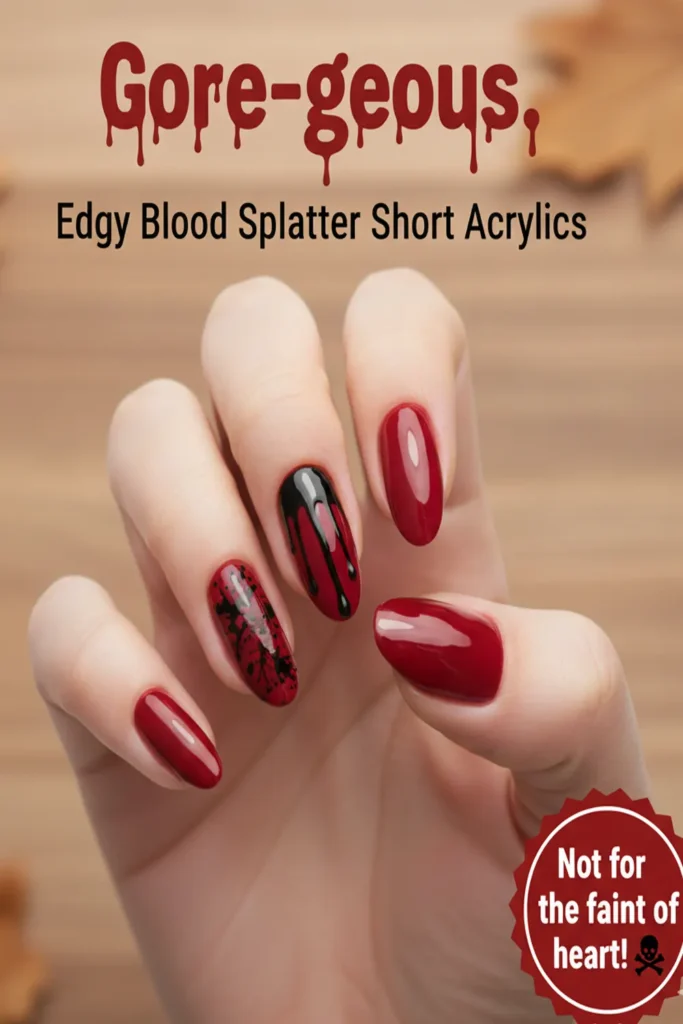 Creative Designs for Halloween Acrylic Nails Short