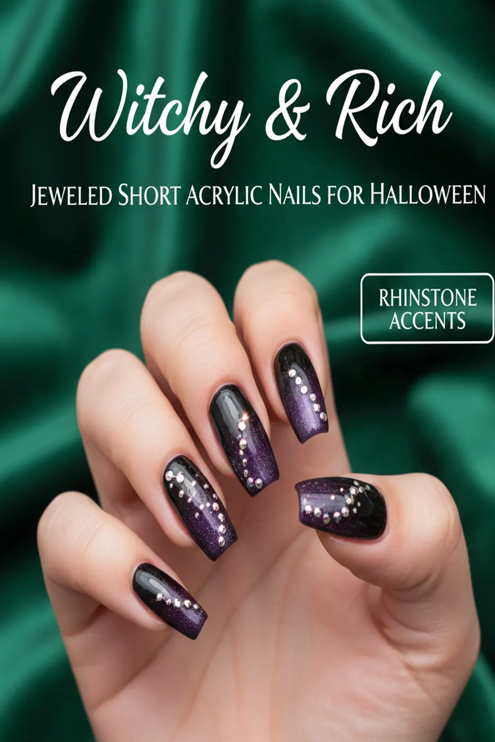 Creative Designs for Halloween Acrylic Nails Short